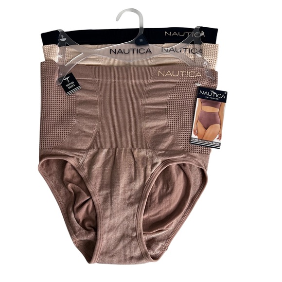 Nautica Other - Nautica Women’s Shaping Briefs Sz Medium Lot/3 Stretch Tagless Multi Colors